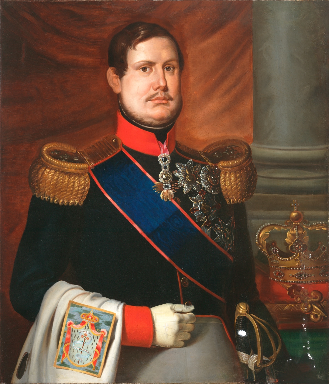 Il re Ferdinando II, tra i benefattori della Fondazione, rappresentato con le insegne dell’Arciconfraternita